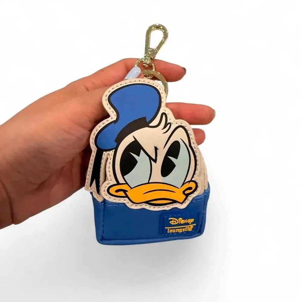 Disney Loungefly Donald Duck Mini Backpack Coin Purse Keychain Micro Bag Charm